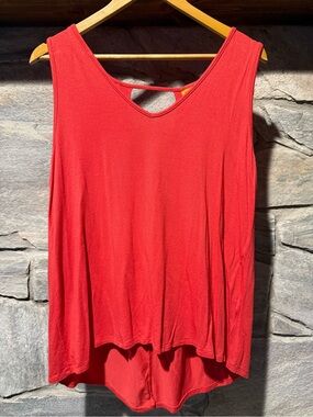 Wrangler Women's Dark Coral Sleeveless Tank Top